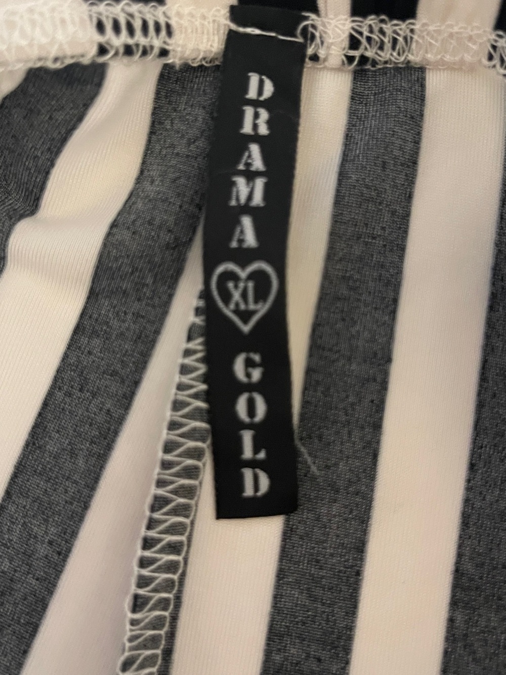 Drama Gold Women's XL Black White Striped Wide Leg Pull-On Palazzo Pants USA - Picture 5 of 7